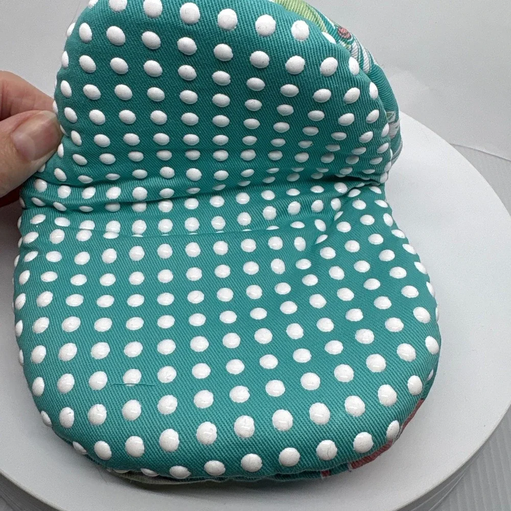 Everyday Living Grabber Mitt Cats‎ Kitchen Oven Pot Holder Silicone Grip Teal